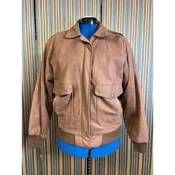 Mixed Blues Vintage Leather Jacket Y2K Size woman's Small - Picture 1 of 6